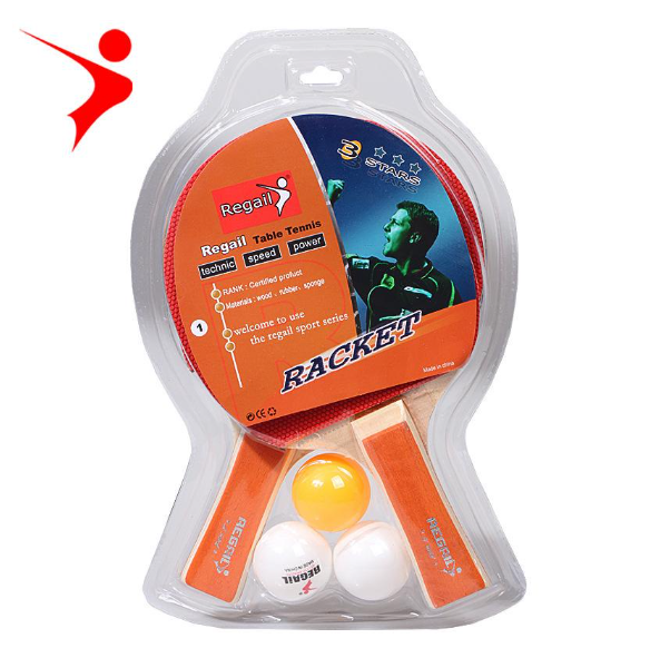 Vợt bóng bàn REGAIL tặng kèm 3 bóng nhẹ, bền bề mặt vợt phủ cao su tăng ma sát- Tâm An Sports